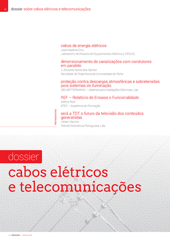 Dossier sobre Cabos elétricos e telecomunicações