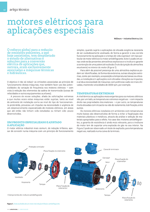 Artigo sobre motores elétricos para aplicações especiais