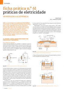 Artigo ficha prática n.º 61: práticas de eletricidade - transístor (MOS - modo de operação)