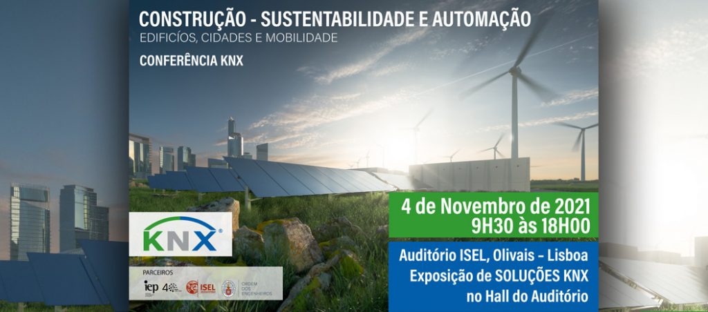 Conferência KNX a 04 de novembro: Construção – Sustentabilidade e Automação: Edifícios, Cidades e Mobilidade