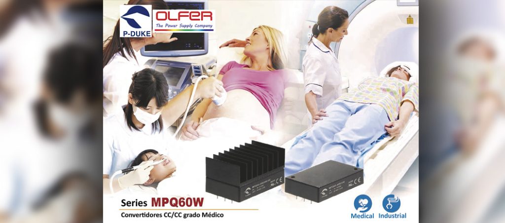 Série MPQ60W: Conversores para aplicações médicas 2xMOPP (60 W)