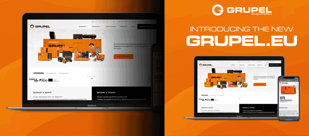 novo website da Grupel com configurador 3D
