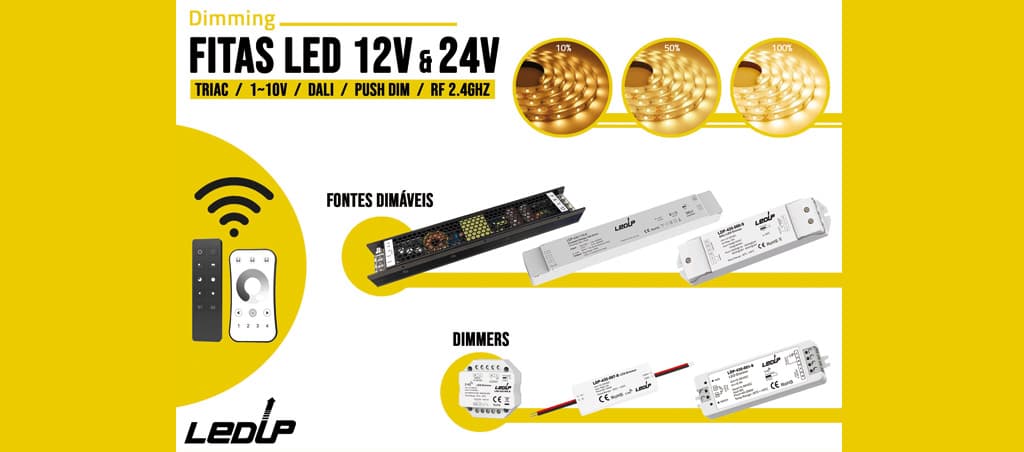 LEDUP inova com soluções dimming para fitas LED 12 V, 24 V e 230 V